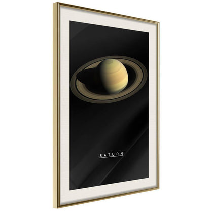 Framed Art - The Solar System: Saturn-artwork for wall with acrylic glass protection