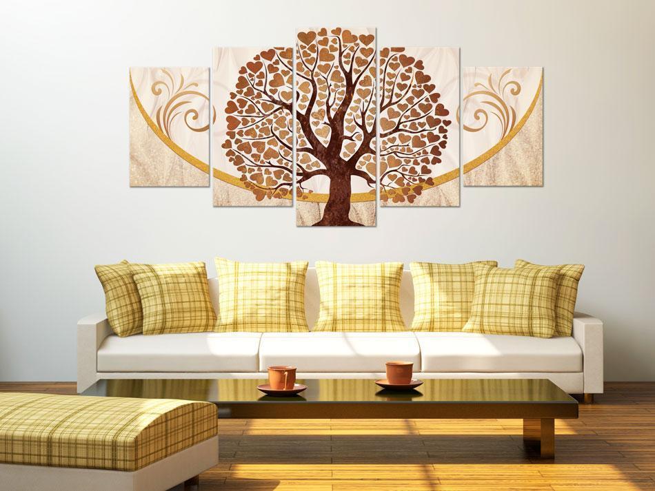 Canvas Print - The Golden Tree of Love-ArtfulPrivacy-Wall Art Collection