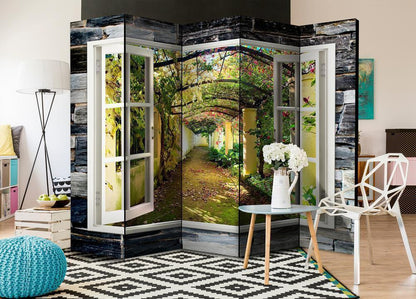Decorative partition-Room Divider - Secret Garden II-Folding Screen Wall Panel by ArtfulPrivacy