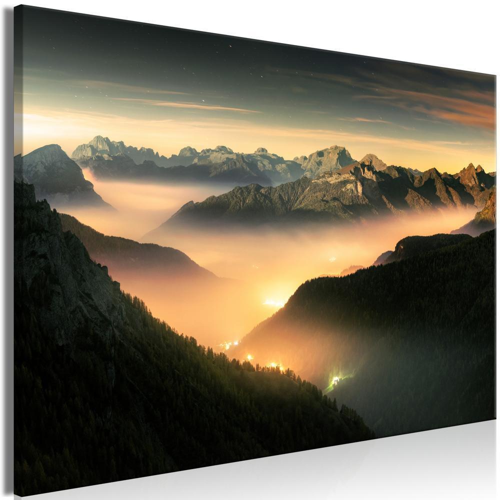 Canvas Print - Mountain Breath (1 Part) Wide - Third Variant-ArtfulPrivacy-Wall Art Collection