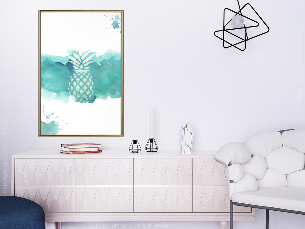 Botanical Wall Art - Pastel Pineapple-artwork for wall with acrylic glass protection