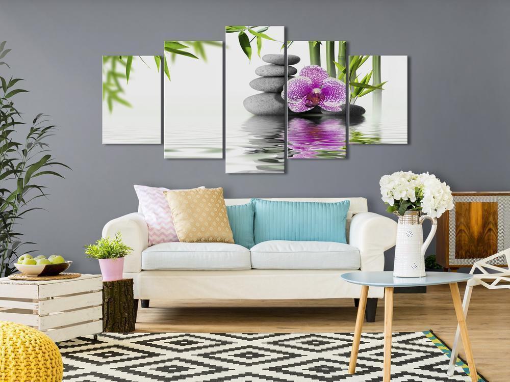 Canvas Print - Water Garden (5 Parts) Wide-ArtfulPrivacy-Wall Art Collection