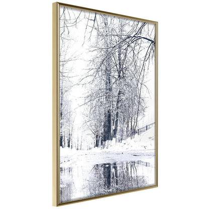 Winter Design Framed Artwork - Snowy Park-artwork for wall with acrylic glass protection