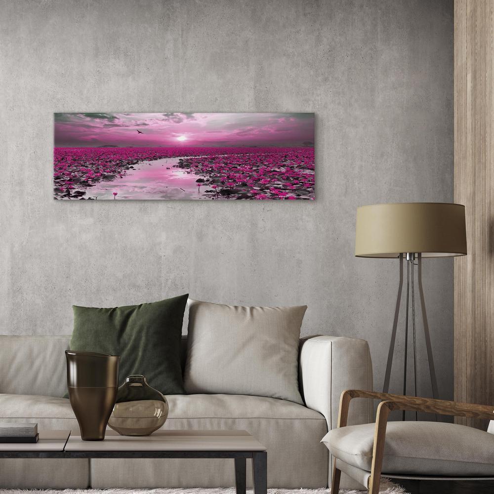 Canvas Print - Lilies and Sunset (1 Part) Narrow-ArtfulPrivacy-Wall Art Collection