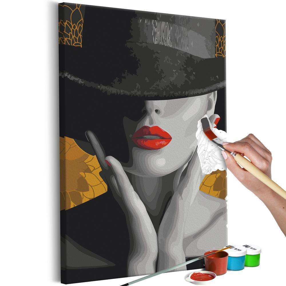 Start learning Painting - Paint By Numbers Kit - Elegant Woman - new hobby
