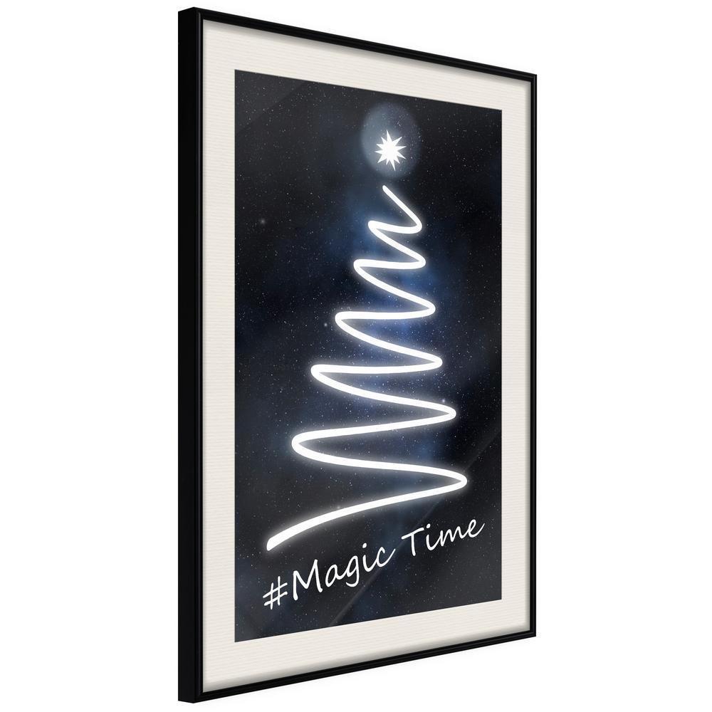 Winter Design Framed Artwork - Bright Christmas Tree-artwork for wall with acrylic glass protection