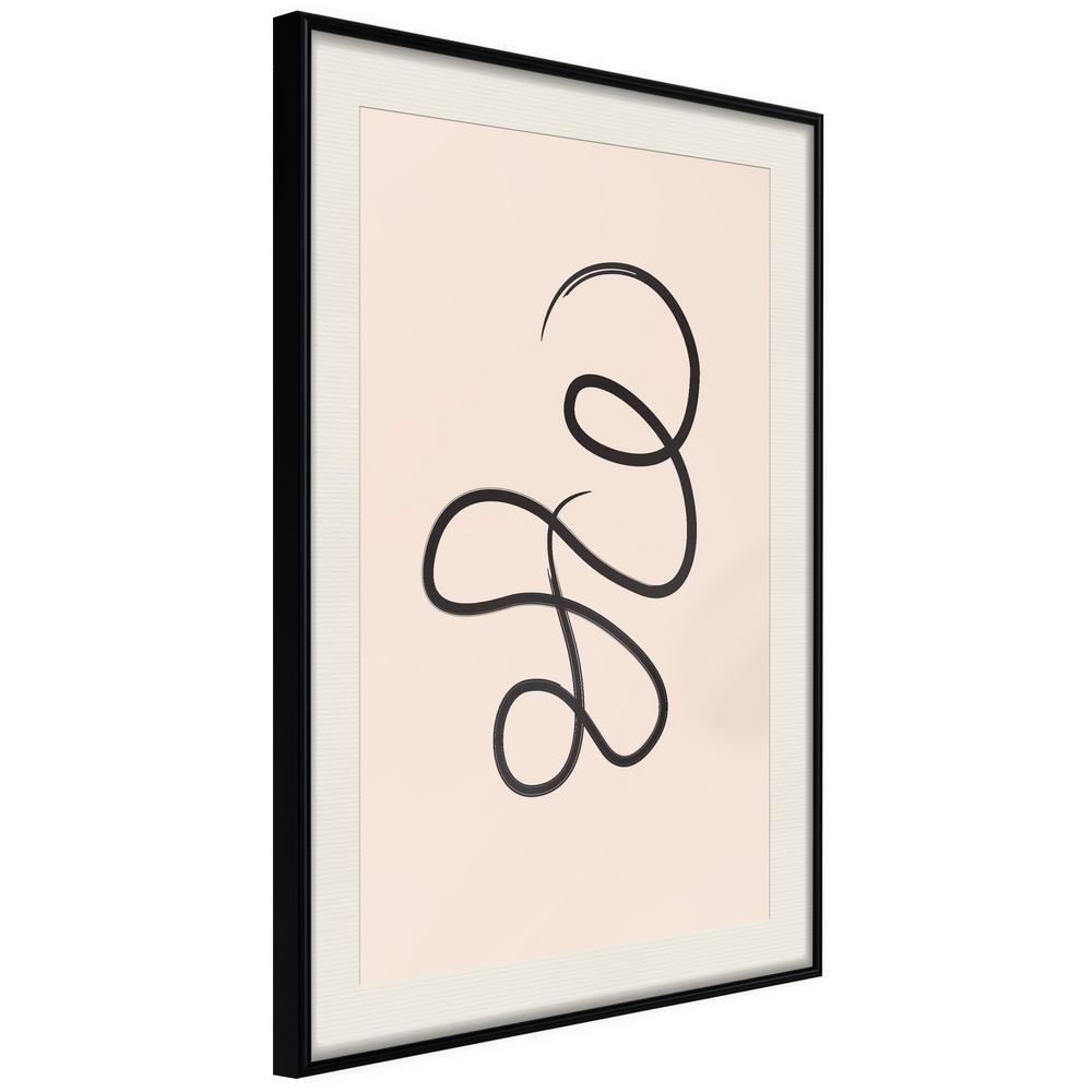 Abstract Poster Frame - Winding Road-artwork for wall with acrylic glass protection