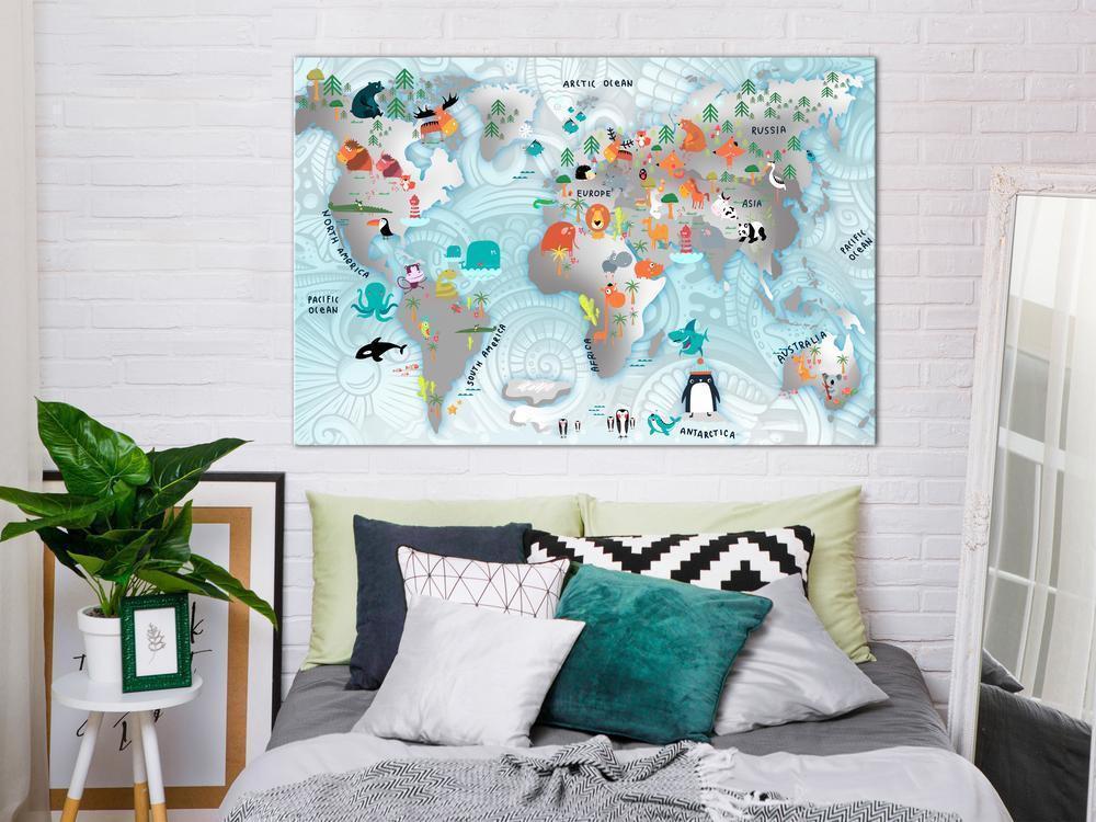 Canvas Print - Fairytale Map (1 Part) Wide-ArtfulPrivacy-Wall Art Collection