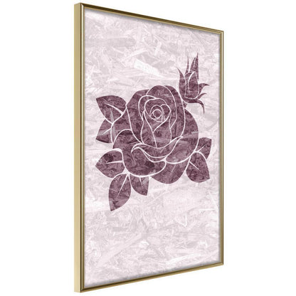 Botanical Wall Art - Monochromatic Rose-artwork for wall with acrylic glass protection