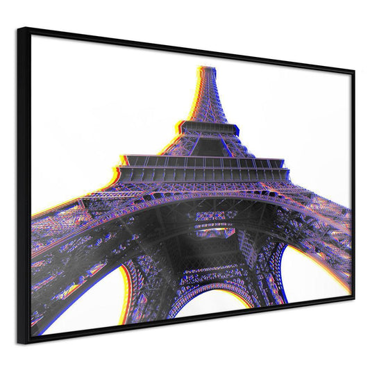 Wall Art Framed - Symbol of Paris (Purple)-artwork for wall with acrylic glass protection