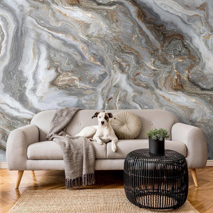 Wall Mural - Stone Abstractions - Marble Textures in Neautral Tones-Wall Murals-ArtfulPrivacy