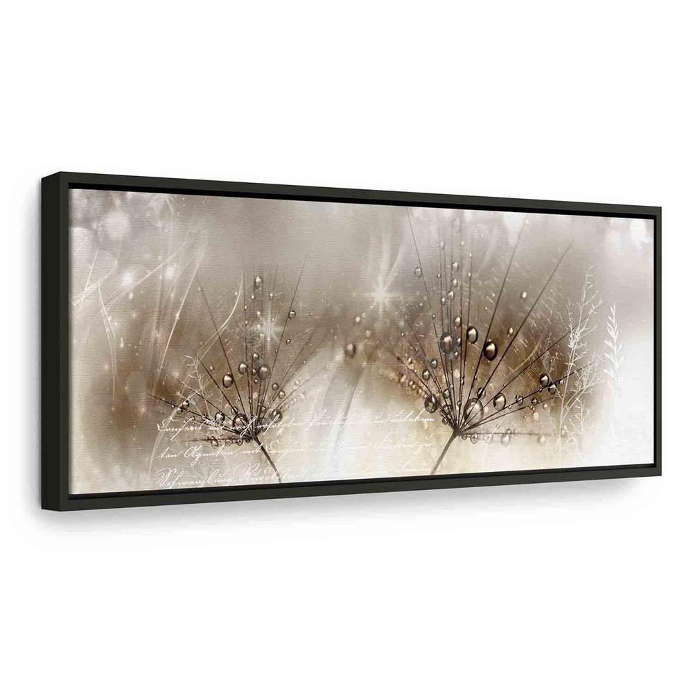 Canvas Print - Drops of Dew (1 Part) Brown Narrow