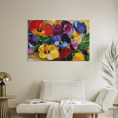 Canvas Print - Spring Pansies-ArtfulPrivacy-Wall Art Collection