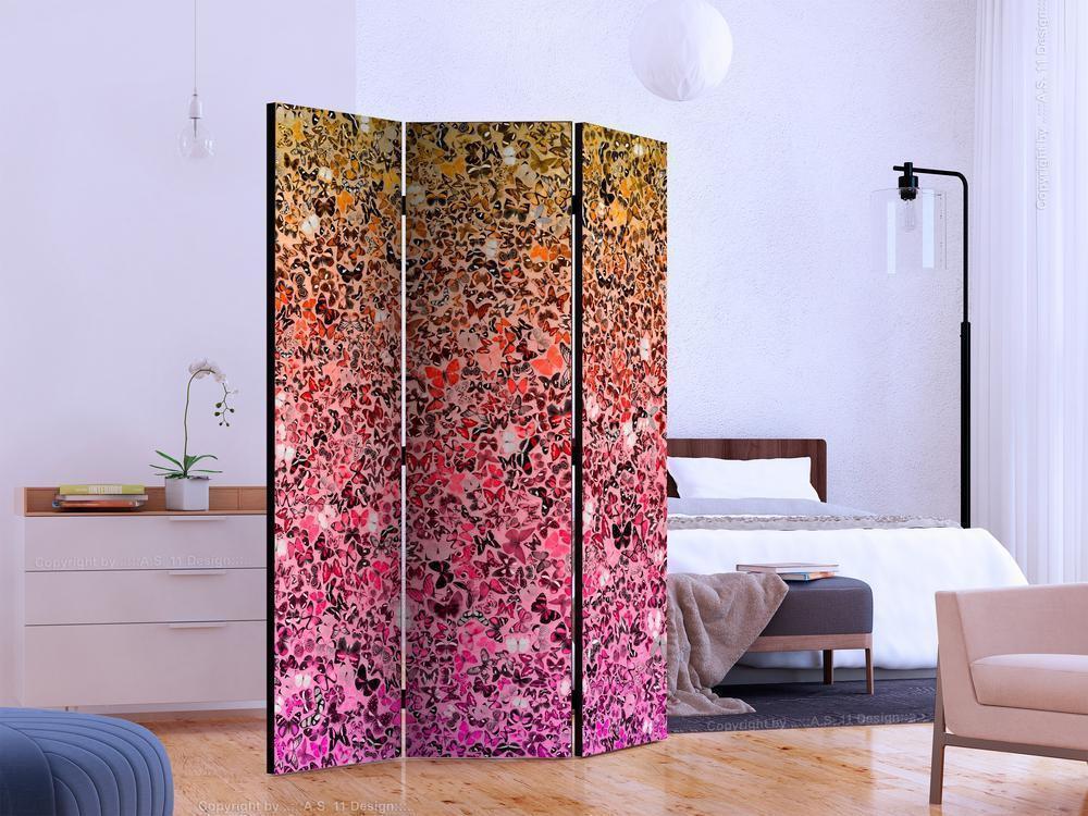 Decorative partition-Room Divider - The language of butterflies-Folding Screen Wall Panel by ArtfulPrivacy