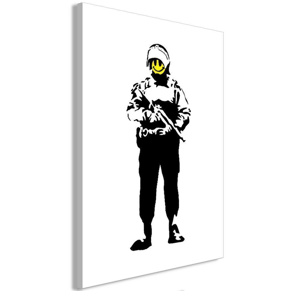 Canvas Print - Smiling Policeman (1 Part) Vertical-ArtfulPrivacy-Wall Art Collection