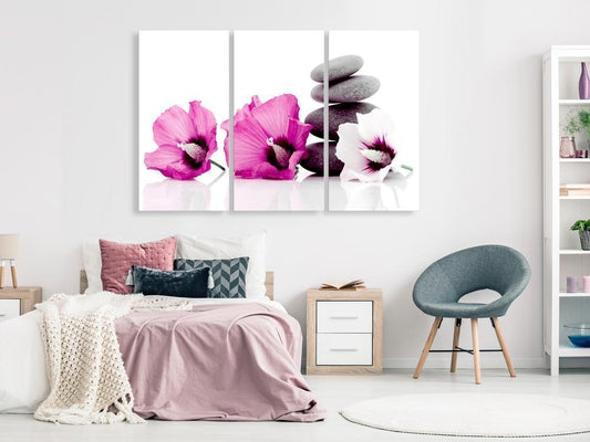 Canvas Print - Calm Mallow (3 Parts) Pink-ArtfulPrivacy-Wall Art Collection