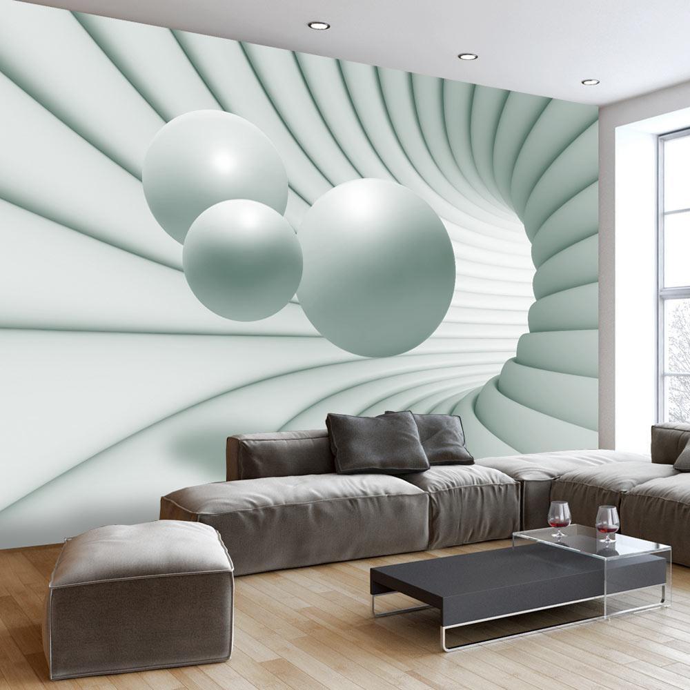 Wall Mural - In The Green Tunnel-Wall Murals-ArtfulPrivacy