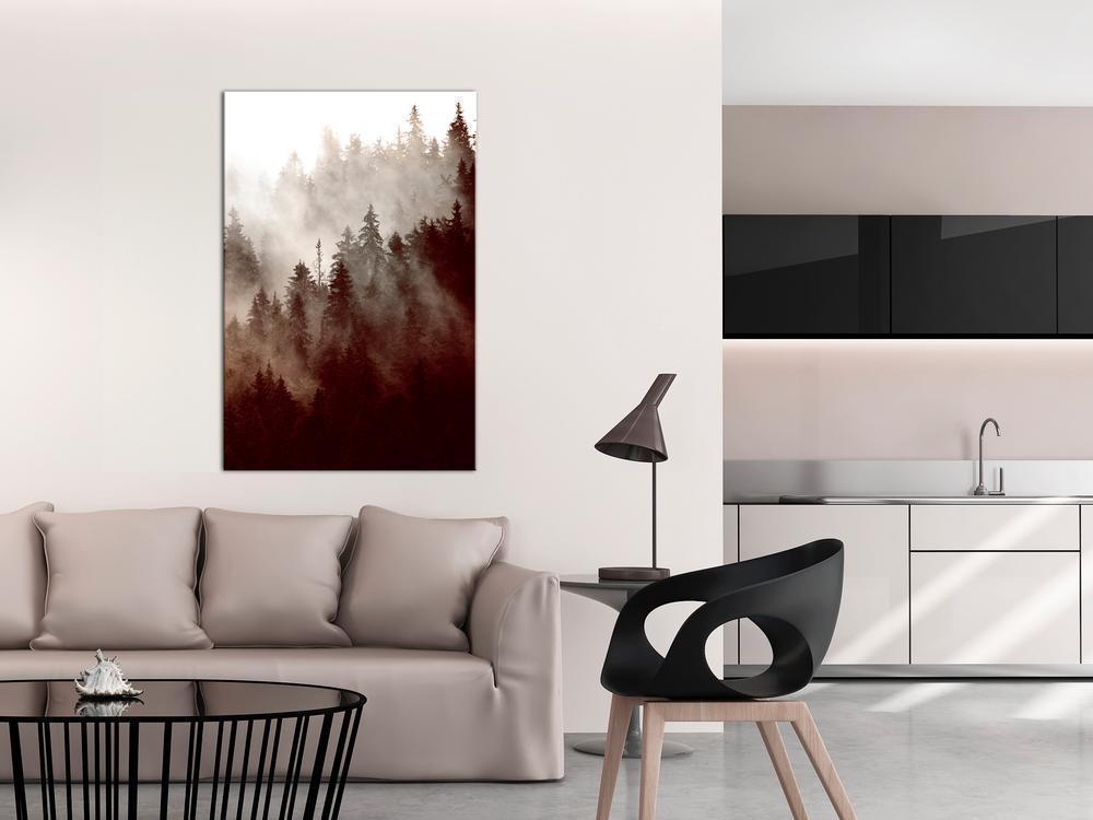 Canvas Print - Brown Forest (1 Part) Vertical-ArtfulPrivacy-Wall Art Collection