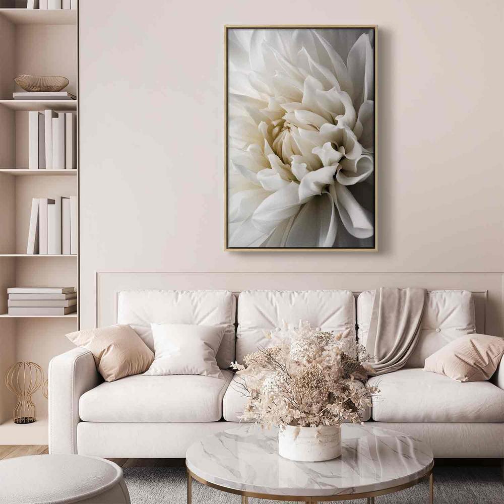 Canvas Print - White Dahlia