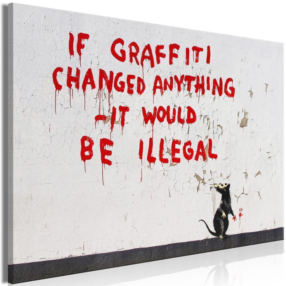 Canvas Print - Quotes Graffiti (1 Part) Wide-ArtfulPrivacy-Wall Art Collection
