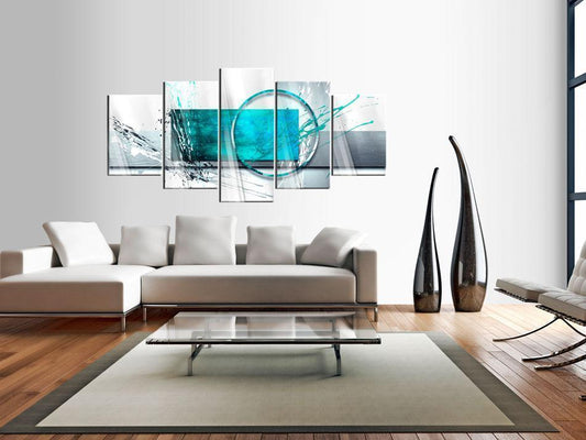 Durable Plexiglas Decorative Print - Acrylic Print - Turquoise Expression - ArtfulPrivacy