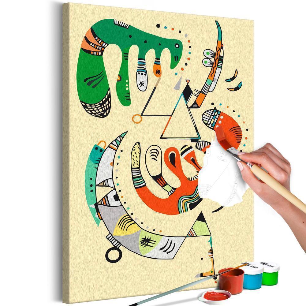 Start learning Painting - Paint By Numbers Kit - Vasily Kandinsky: Vert et rouge - new hobby