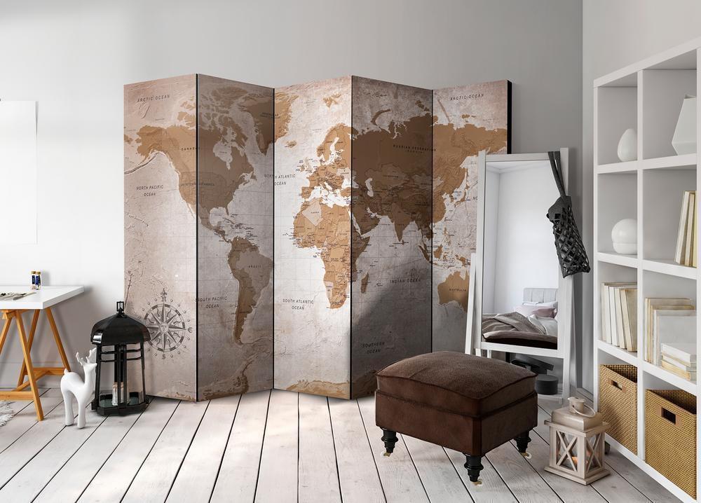 Decorative partition-Room Divider - Oriental Travels-Folding Screen Wall Panel by ArtfulPrivacy