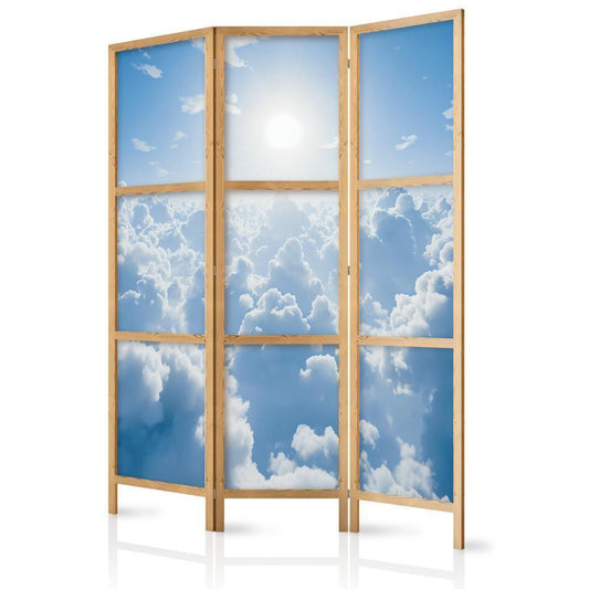 Japanese Room Divider - Heavenly Calm: Warm Rays of the Sun