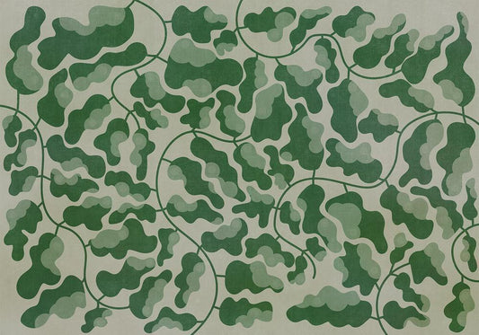 Wall Mural - Green Labyrinth-Wall Murals-ArtfulPrivacy