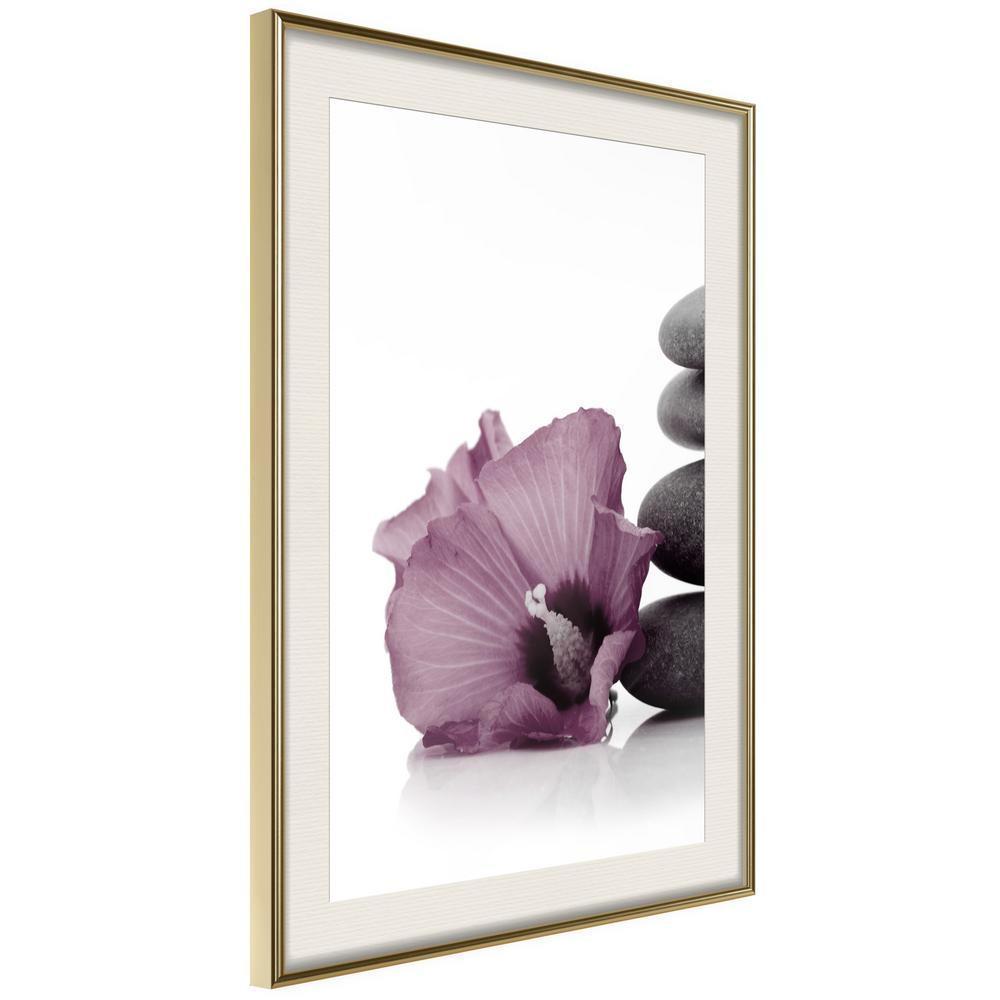 Botanical Wall Art - Violet Harmony-artwork for wall with acrylic glass protection