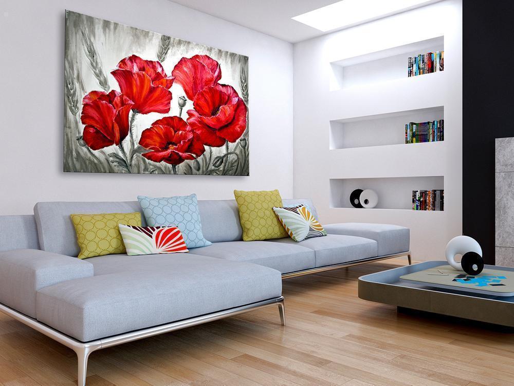 Canvas Print - Poppies in Wheat-ArtfulPrivacy-Wall Art Collection