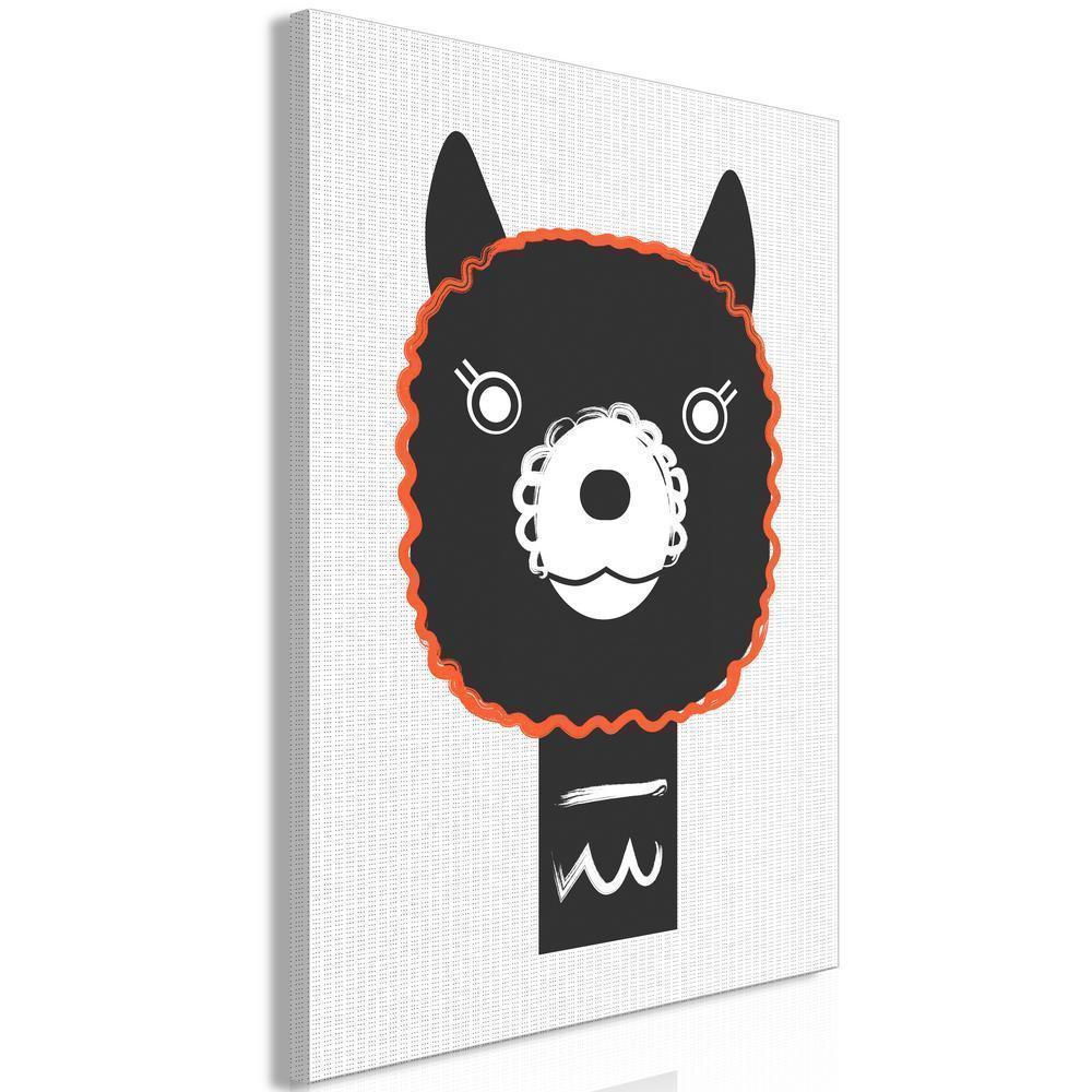 Canvas Print - Decorative Alpaca (1 Part) Vertical-ArtfulPrivacy-Wall Art Collection