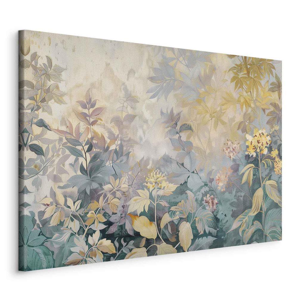 Impression sur toile - Tapisserie motif prairie et fleurs Kilim avec motif printanier