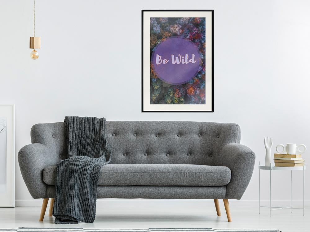 Typography Framed Art Print - Find Wildness in Yourself-artwork for wall with acrylic glass protection