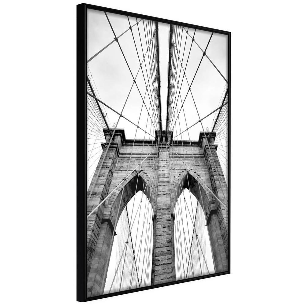 Black and white Wall Frame - Symmetry-artwork for wall with acrylic glass protection