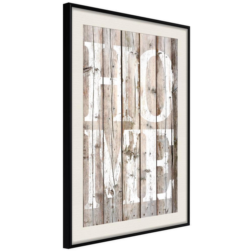 Typography Framed Art Print - Vintage: Home-artwork for wall with acrylic glass protection
