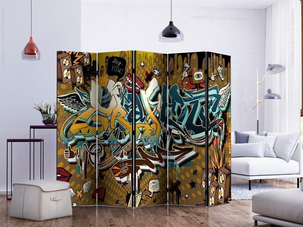Decorative partition-Room Divider - That's cool II-Folding Screen Wall Panel by ArtfulPrivacy