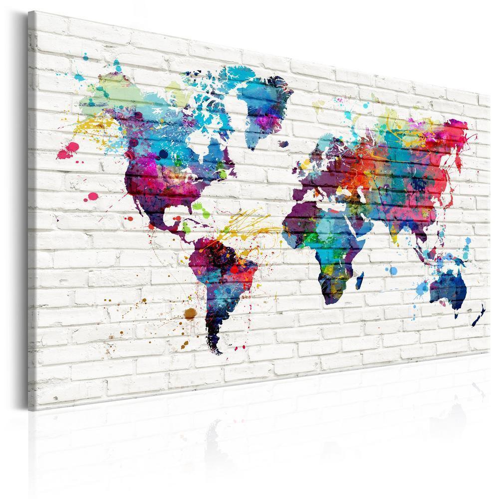 Cork board Canvas with design - Decorative Pinboard - Walls of the World-ArtfulPrivacy