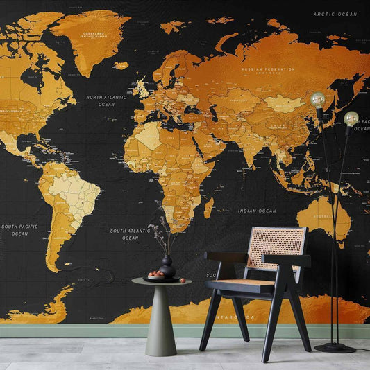 Wall Mural - Map: Golden World