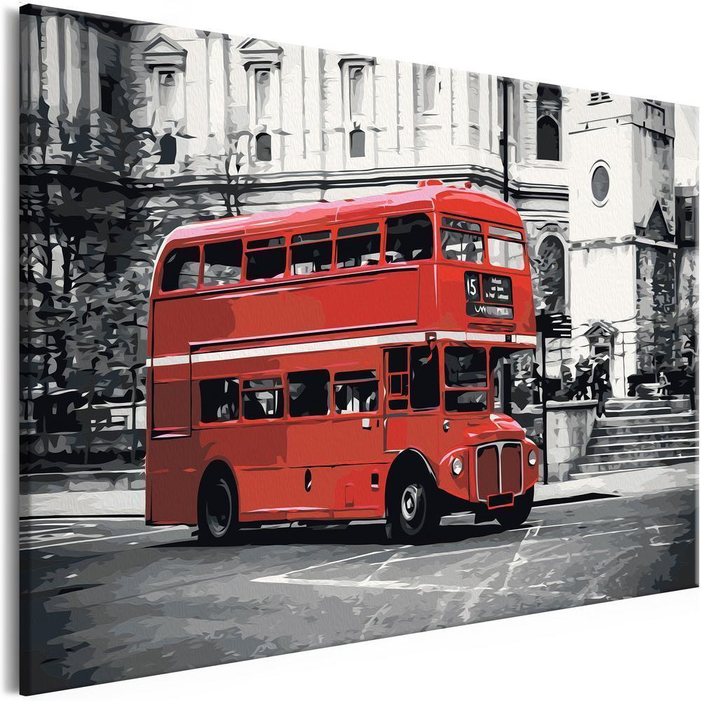 Start learning Painting - Paint By Numbers Kit - London Bus - new hobby