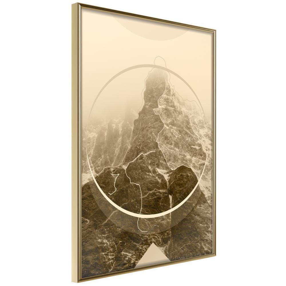 Abstract Poster Frame - Unconquered Peak-artwork for wall with acrylic glass protection