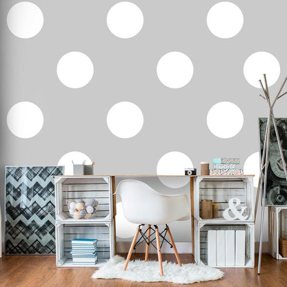 Wall Mural - Charming Dots-Wall Murals-ArtfulPrivacy