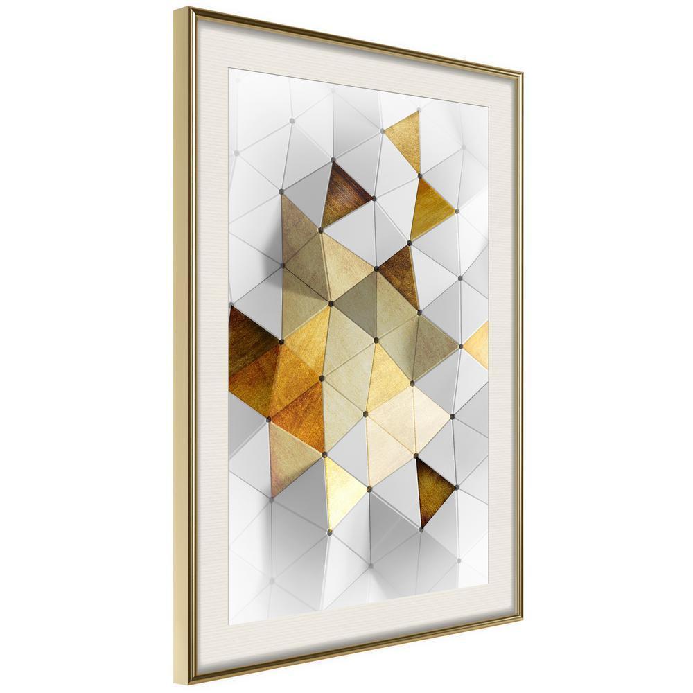 Golden Art Poster - Gold-Plated Enamel-artwork for wall with acrylic glass protection
