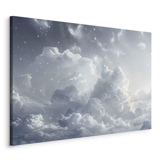 Canvas Print - Astral Calm: Stars Scattered Over Delicate Clouds