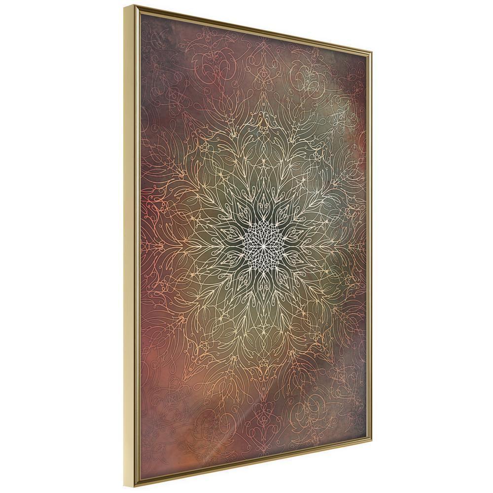 Abstract Poster Frame - Subdued Harmony-artwork for wall with acrylic glass protection