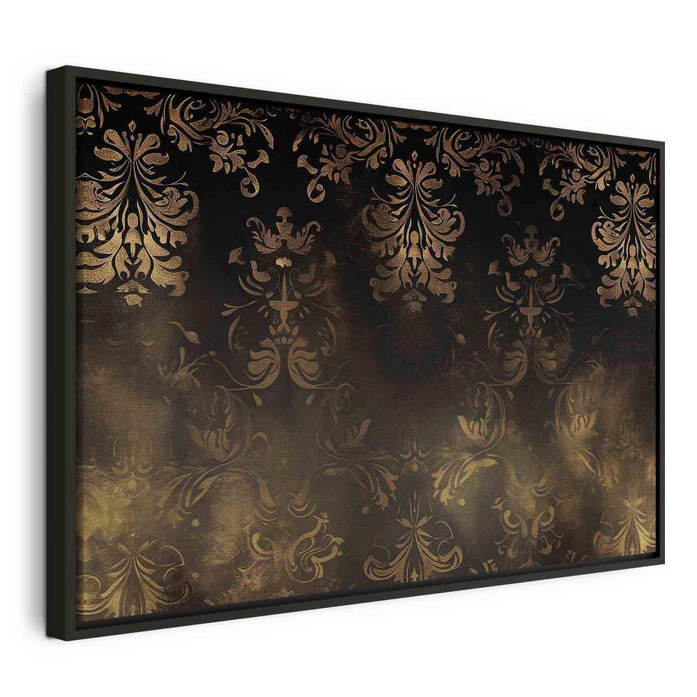 Canvas Print - Baroque Ornaments in Patinated Gold and Browns: Retro Motif