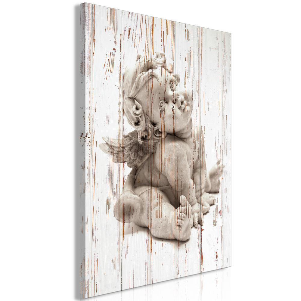 Canvas Print - Pensive Cupid (1 Part) Vertical-ArtfulPrivacy-Wall Art Collection