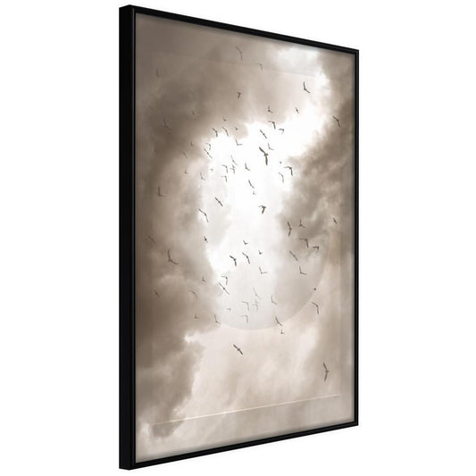 Autumn Framed Poster - Disturbed Flight-artwork for wall with acrylic glass protection