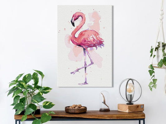 Start learning Painting - Paint By Numbers Kit - Friendly Flamingo - new hobby