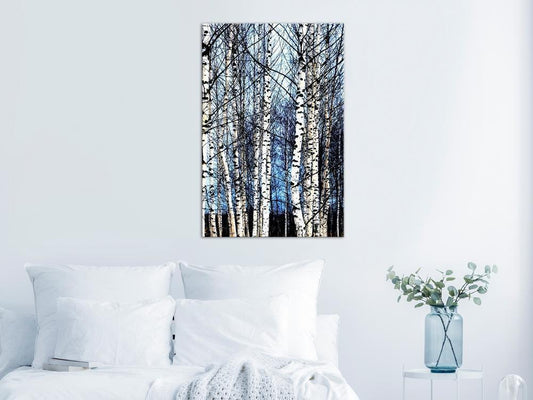 Canvas Print - Frosty January (1 Part) Vertical-ArtfulPrivacy-Wall Art Collection